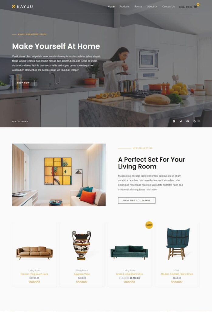 Online Furniture Store - Astra Premium Internet Store Themes 2023